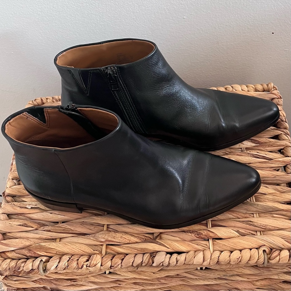 Coach Montana Black Vegan Leather Ankle Boots